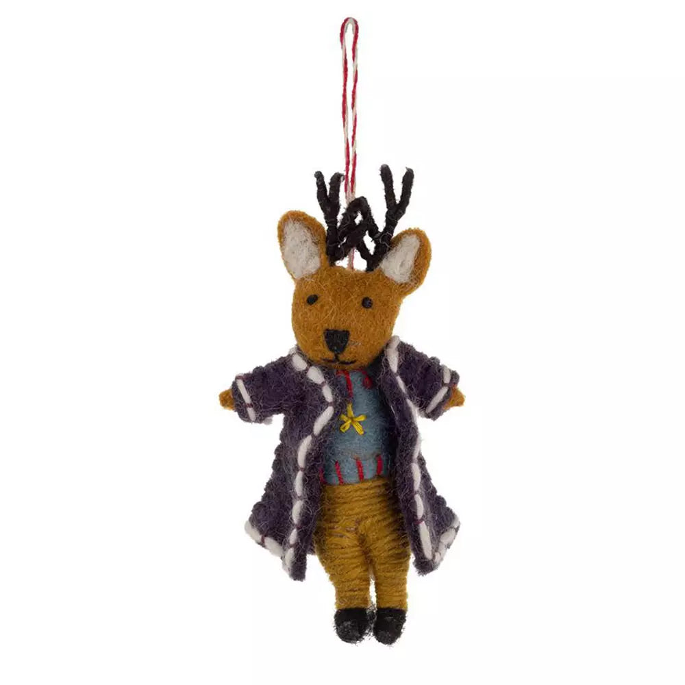 Deer Prince Felt Ornament