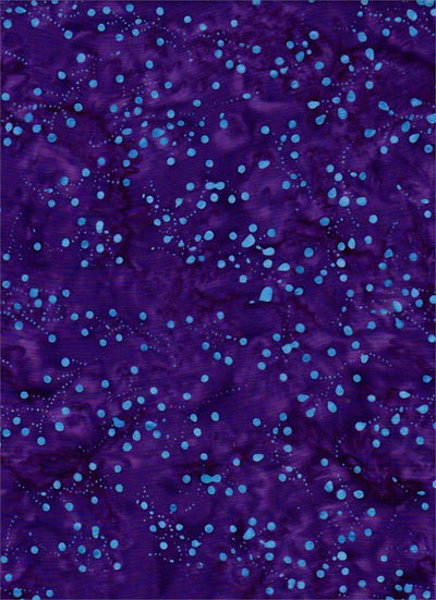 Jewels of the Islands Purple Dots Batik Fabric Yardage