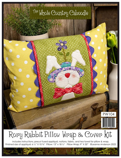 Rory Rabbit Pillow Wrap & Cover Kit by The Whole Country Caboodle