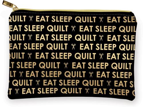 Eat Sleep Quilt Black Gold Glam Bag Product Image