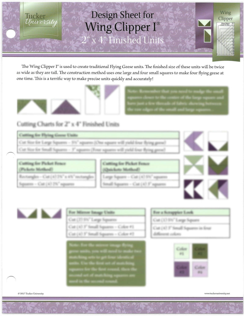 Tucker University-Wing Clipper 1 Design Sheet
