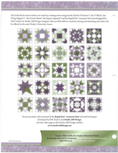 Tucker University-Rapid Fire Lemoyne Star Design Sheet