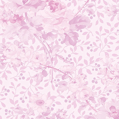 Rose Whispers Pink Rose Garden 108" Wide 3 Yard Quilt Fabric Back Pack