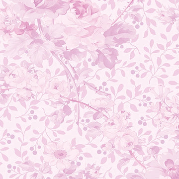 Rose Whispers Pink Rose Garden 108" Wide Quilt Backing Fabric