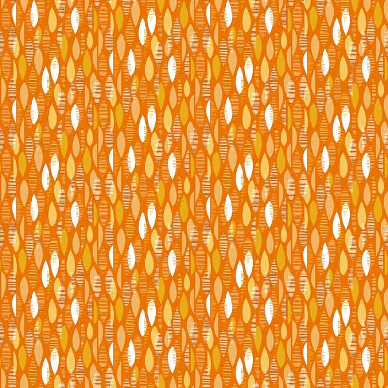 Early Autumn Falling Leaves Warm Fabric Yardage