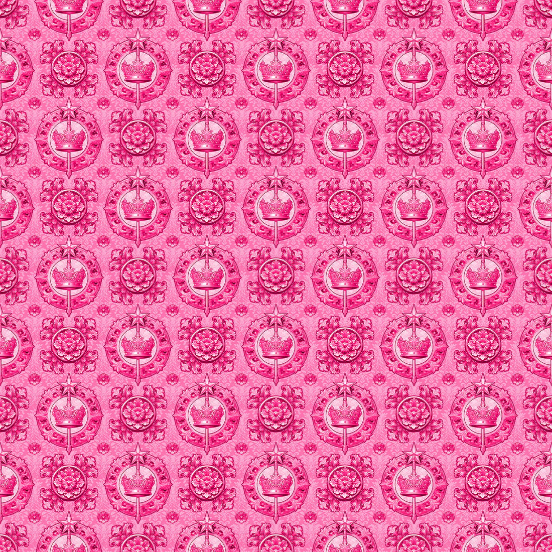 Good Together Emblem Pink Fabric Yardage