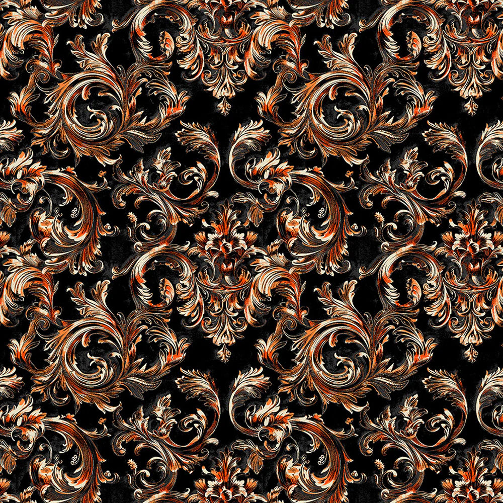 Haunted Hollow Halloween Flourish Fabric Yardage - quilt fabric for sewing and quilting projects