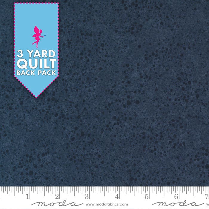 Image of Kansas Troubles Favorites - Navy Splatter 108" Wide 3 Yard Quilt Fabric Back Pack