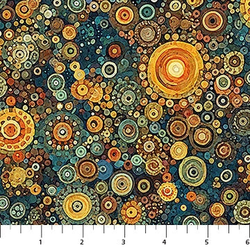 Klimty Cats Warm Aglow Fabric Yardage