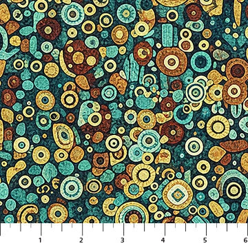 Klimty Cats patina Adele's jewels fabric yardage