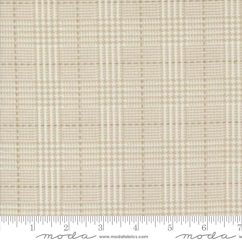 Farmhouse Flannel III Cream Plaid 108" Wide Quilt Backing Fabric