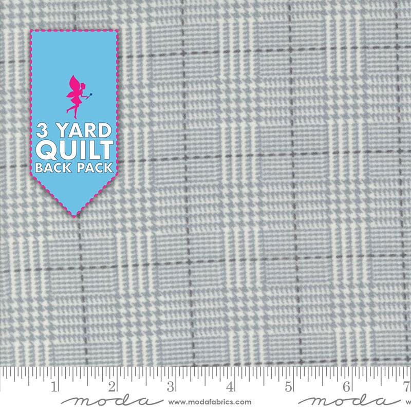 Farmhouse Flannel III Grey Plaid 108" Wide 3 Yard Quilt Fabric Back Pack