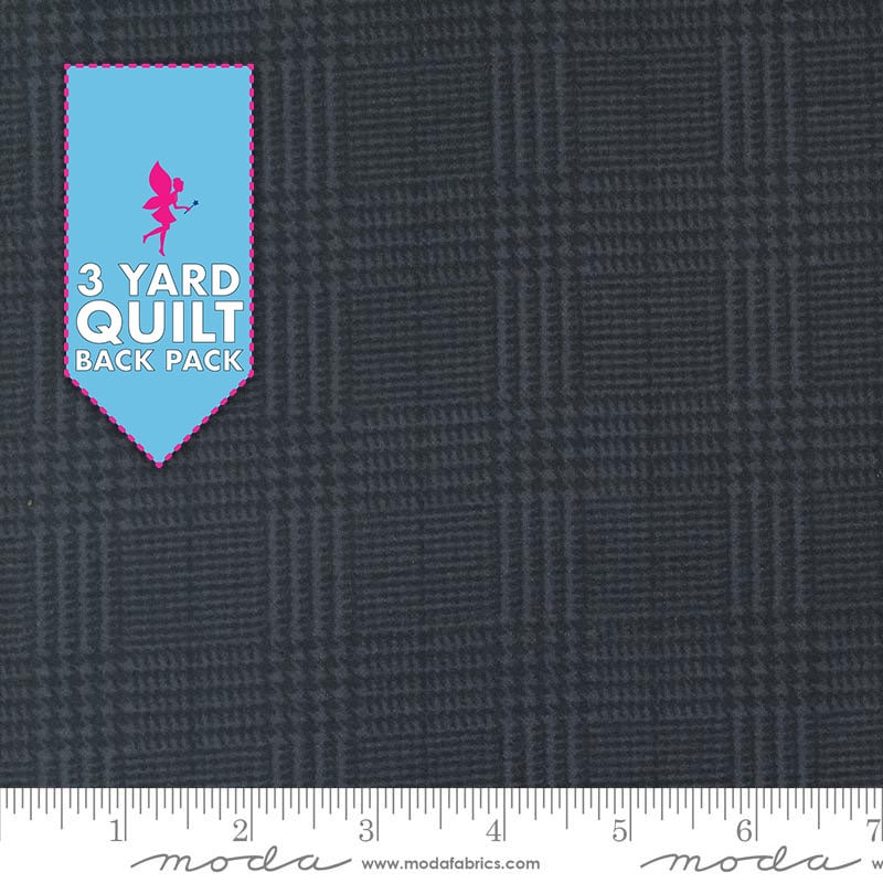 Farmhouse Flannel III Black Plaid 108" Wide 3 Yard Quilt Fabric Back Pack