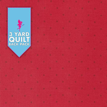 Berry and Pine Cherry Magic Dot 108" Wide 3 Yard Quilt Fabric Back Pack