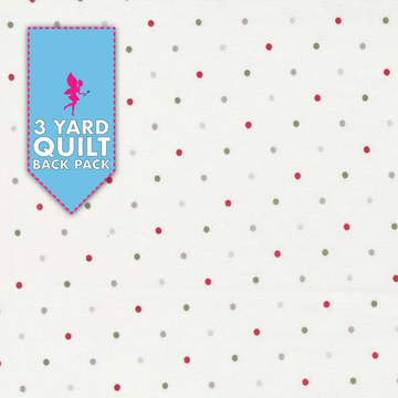 Berry and Pine Christmas Magic Dot 108" Wide 3 Yard Quilt Fabric Back Pack