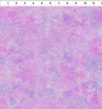 Oriental Gardens Purple Ocean Waves Fabric Yardage