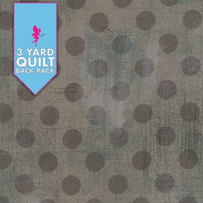 Image of Grunge Hits the Spot - Grey Couture 108" Wide 3 Yard Quilt Fabric Back Pack