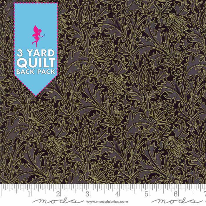 Morris Holiday Ebony 108" Wide 3 Yard Quilt Fabric Back Pack