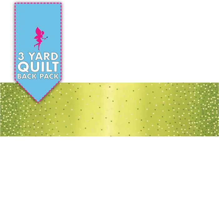 Ombre Confetti Lime 108" Wide 3 Yard Quilt Fabric Back Pack