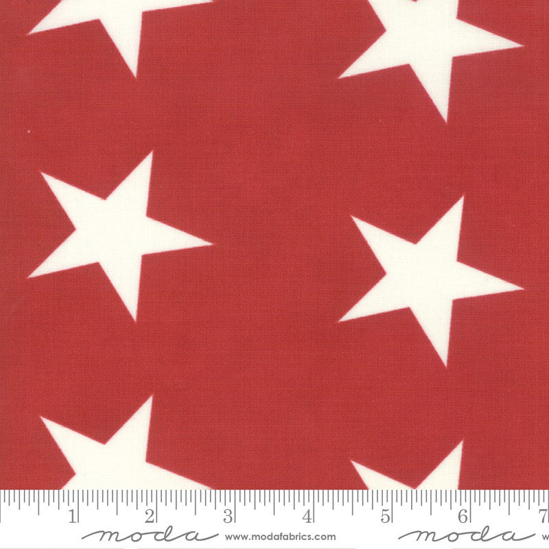 Star Bunting - Red 108" Wide Quilt Backing Fabric