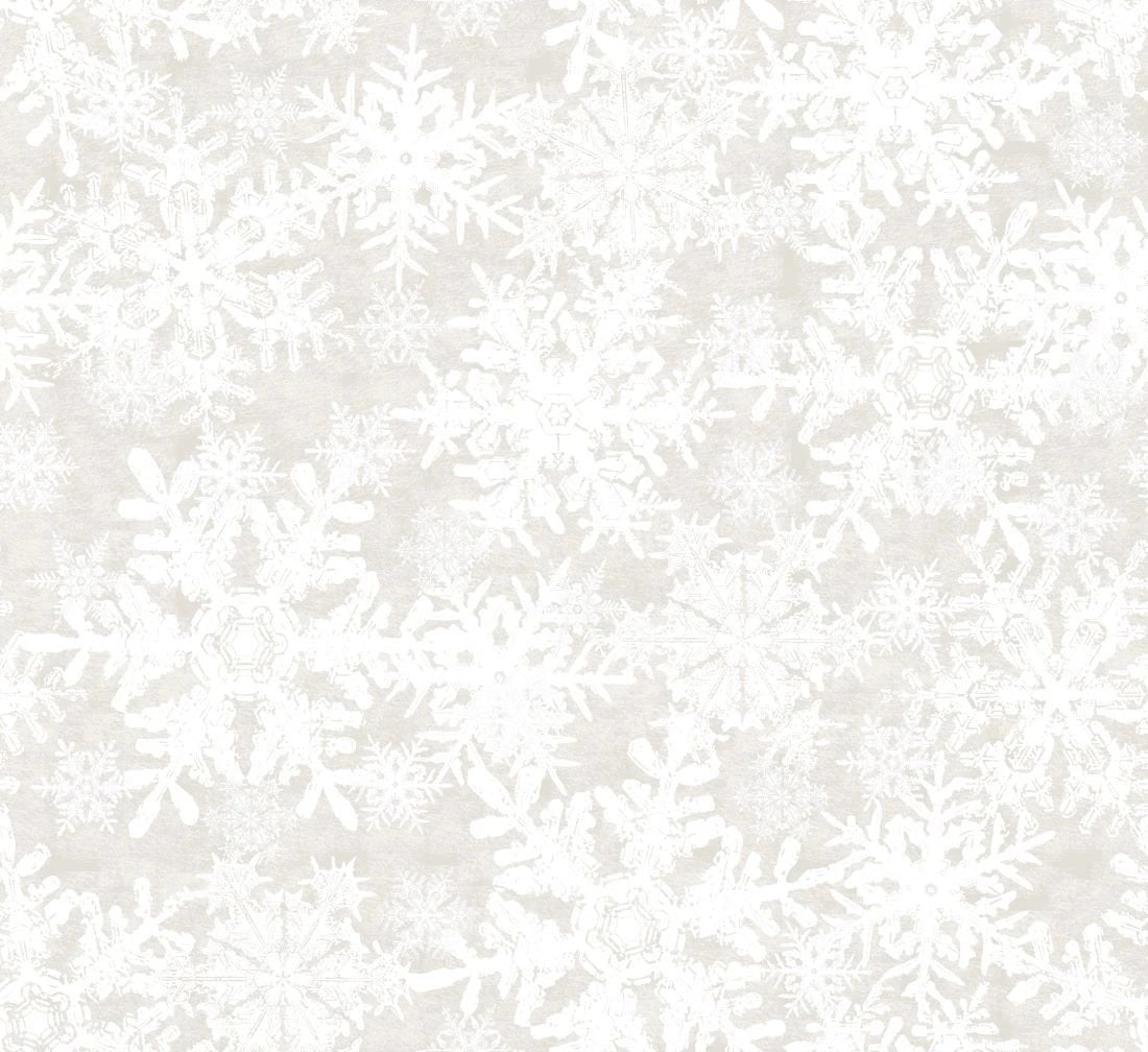 New Snow White Snowflakes Fabric Yardage
