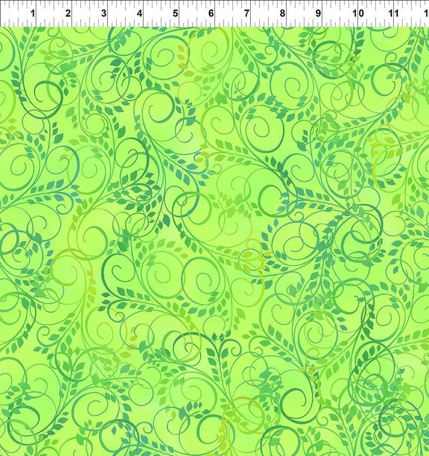 Pawsitivity Green Vines Fabric Yardage