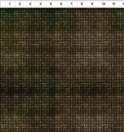Steampunk Menagerie Brown Weave Fabric Yardage