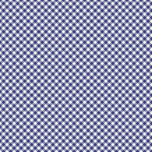 Buffalo Check Gingham Blue Fabric Yardage