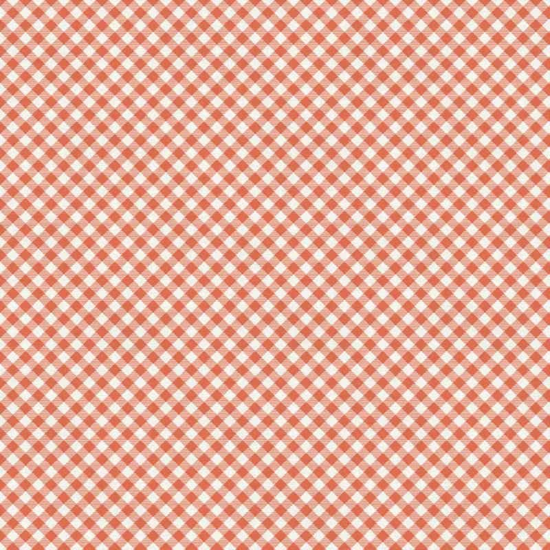 Buffalo Check Gingham Orange Fabric Yardage