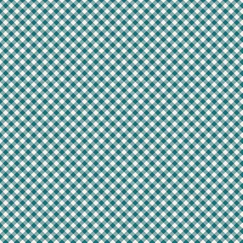 Buffalo Check Gingham Teal Fabric Yardage