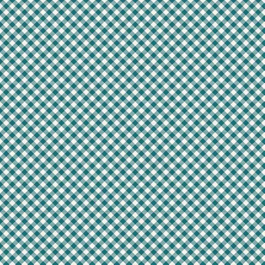 Buffalo Check Gingham Teal Fabric Yardage