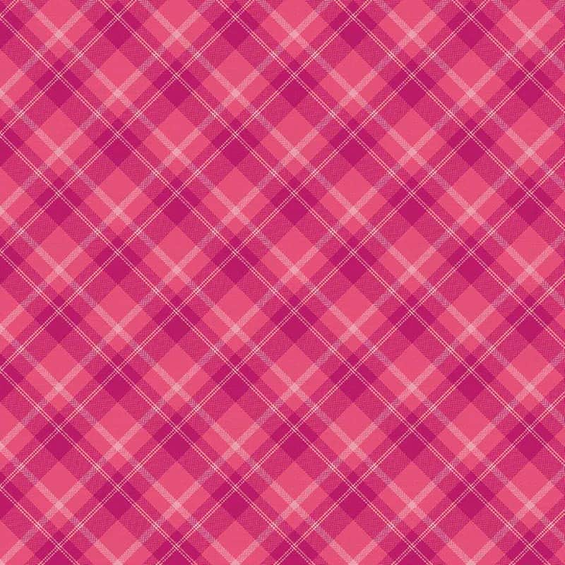 Playful Plaids Hot Pink Fabric Yardage