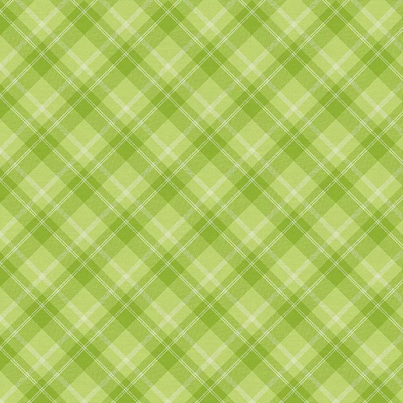 Playful Plaids Light Green Fabric Yardage