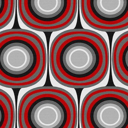 Squircle Red Black 108" Wide Quilt Backing Fabric