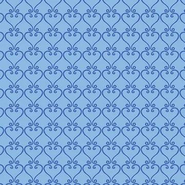 All American Gnomes Medium Blue Fabric Yardage