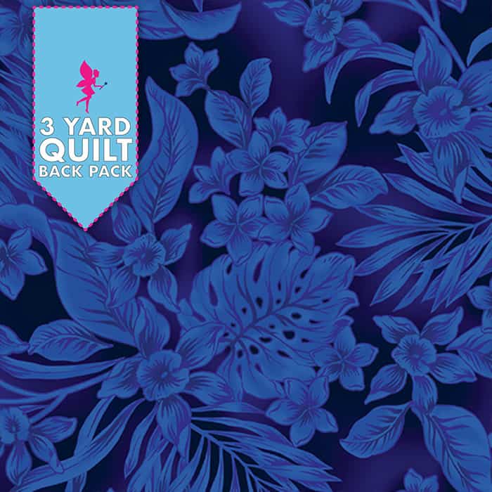 Oasis Indigo 108" Wide 3 Yard Quilt Fabric Back Pack