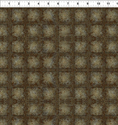 Steampunk Menagerie Gray Rivets Fabric Yardage