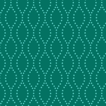 Sew Bloom Ogee Dot Teal Fabric Yardage