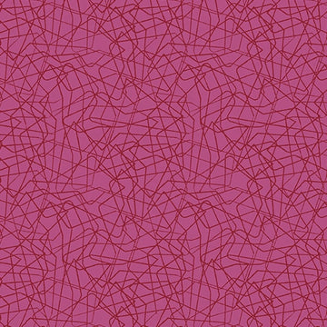 Stitchy Threaded Lines Dark Fuchsia Fabric Yardage