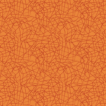 Stitchy Threaded Lines Dark Orange Fabric Yardage