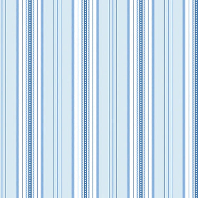 French Romance Simone Stripe Blue/White Fabric Yardage