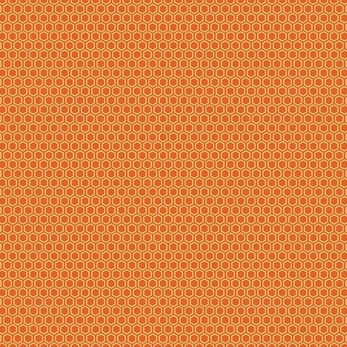 Hexy Dark Orange Fabric Yardage