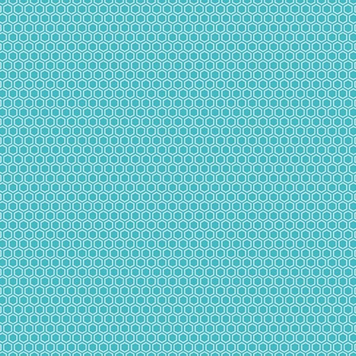 Hexy Dark Turquoise Fabric Yardage