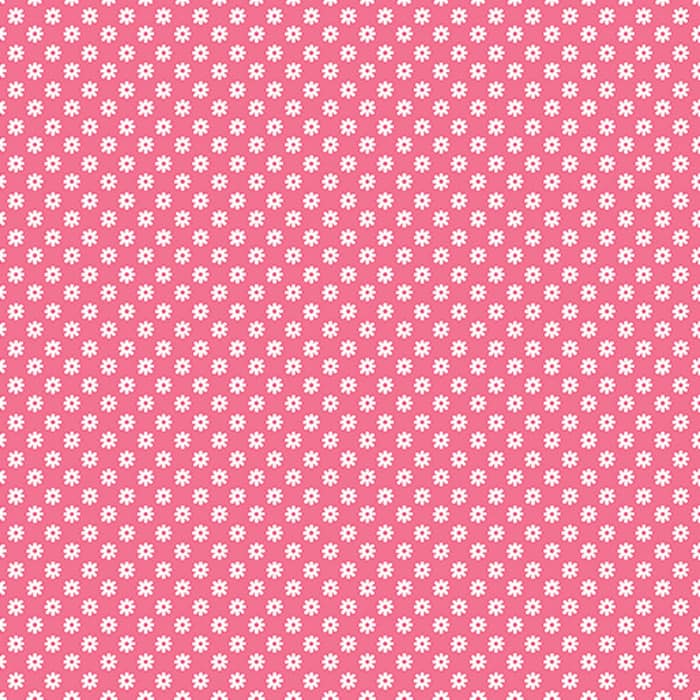 Daisy Bright Med Pink Fabric Yardage