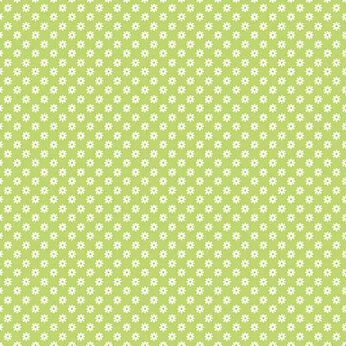 Daisy Bright Medium Lime Fabric Yardage