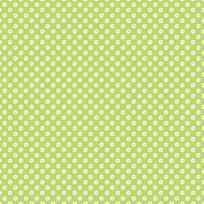 Daisy Bright Medium Lime Fabric Yardage