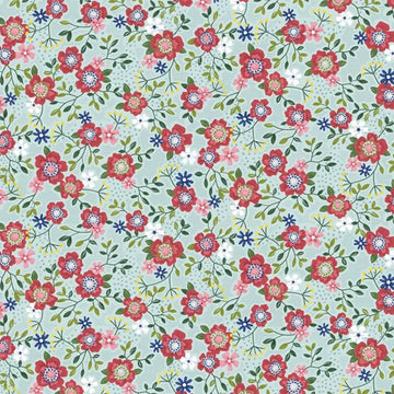 Primrose Path Aqua Fabric Yardage