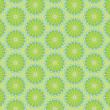 Sewing Room 2 Flowerhead Pins Green Fabric Yardage