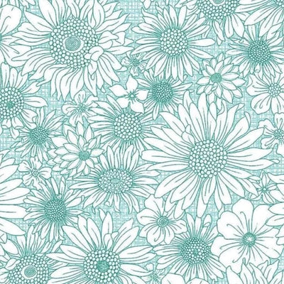 Upsy Daisy Mint Fabric Yardage