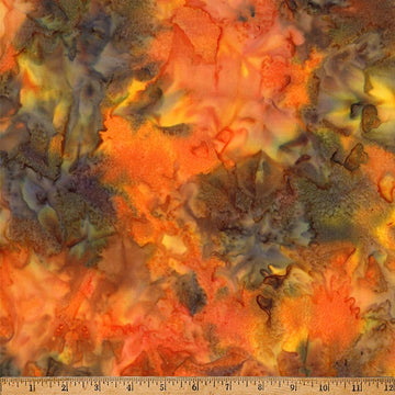 Ember Glow Citrus Grove Batik Fabric Yardage - quilt fabric for sewing and quilting projects